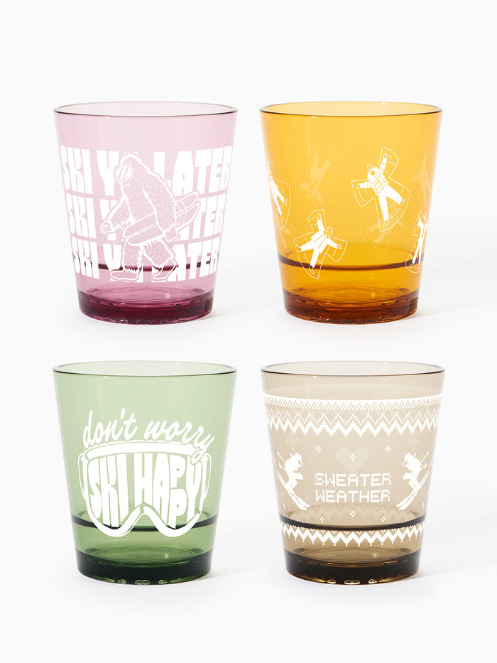 Après Ski Club - RESERVE 12oz Diamond Double Old Fashioned - Mixed Color Set