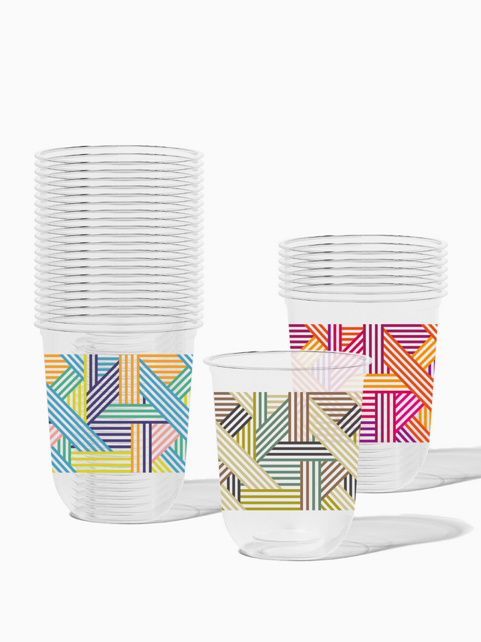 Art Deco Lines - NATURAL 16oz Arc