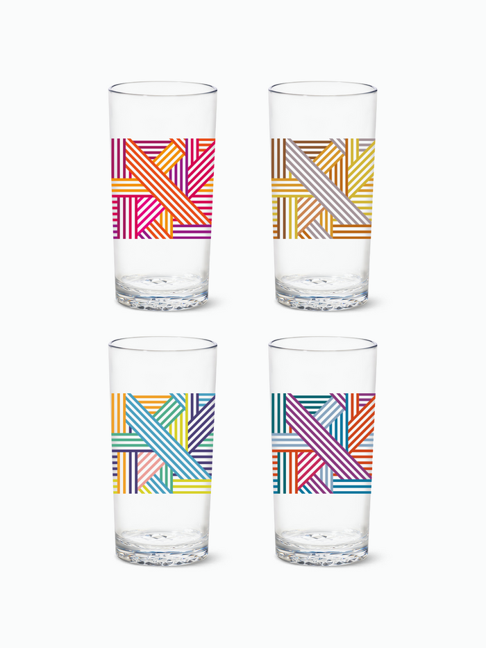 Art Deco Lines - RESERVE 14oz Highball Tritan™ Copolyester Glass