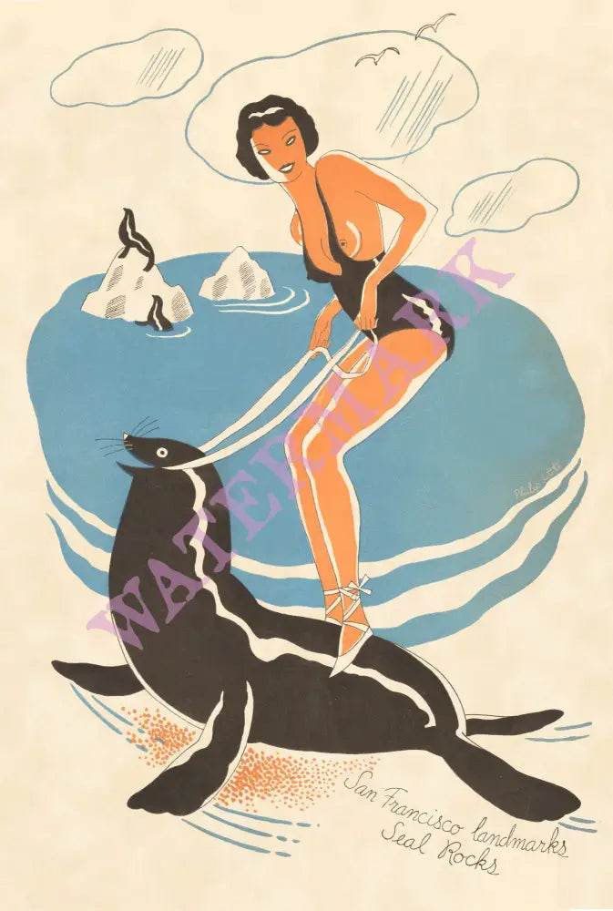 Bal Tabarin, San Francisco 1930s Menu Art