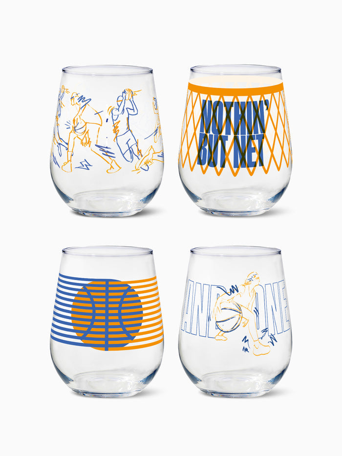 Basketball - RESERVE 16oz Stemless Wine Tritan™ Copolyester Glass