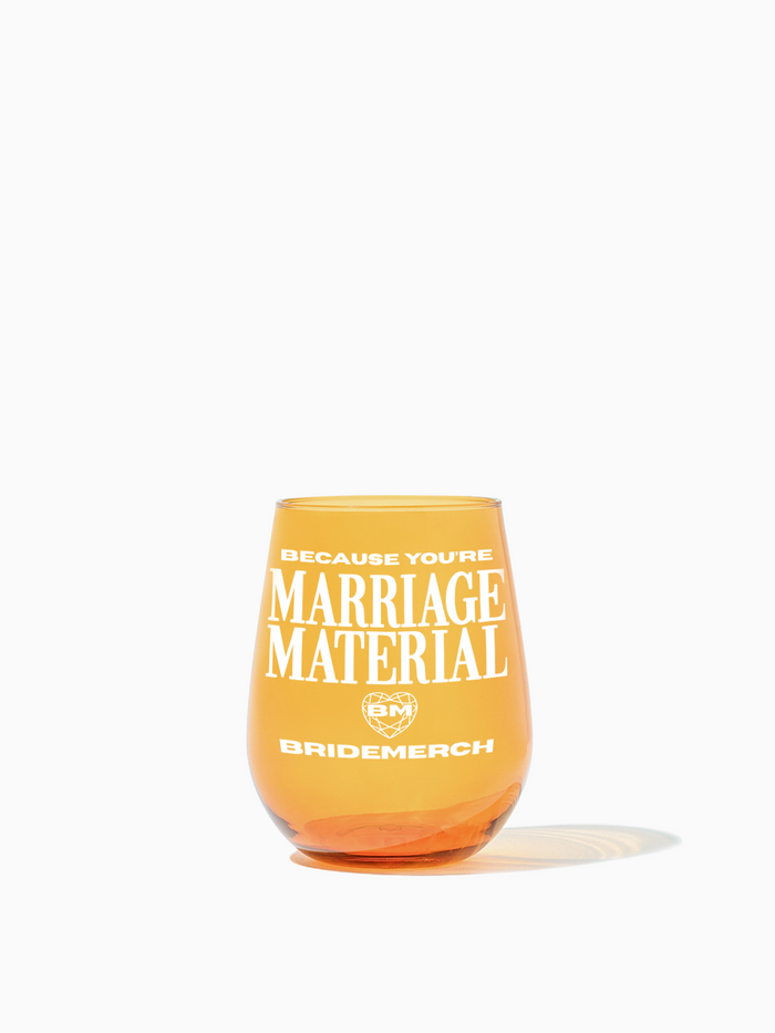 Because You're ... - Tossware × BRIDEMERCH - RESERVE 16oz Stemless Wine Color Series Tritan™ Copolyester Glass Mixed Set - White