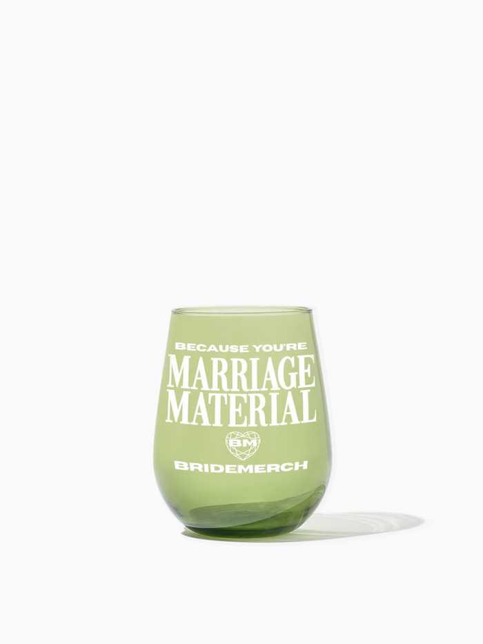 Because You're ... - Tossware × BRIDEMERCH - RESERVE 16oz Stemless Wine Color Series Tritan™ Copolyester Glass Mixed Set - White