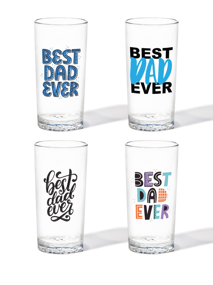 Best Dad Ever - RESERVE 14oz Highball Tritan™ Copolyester Glass