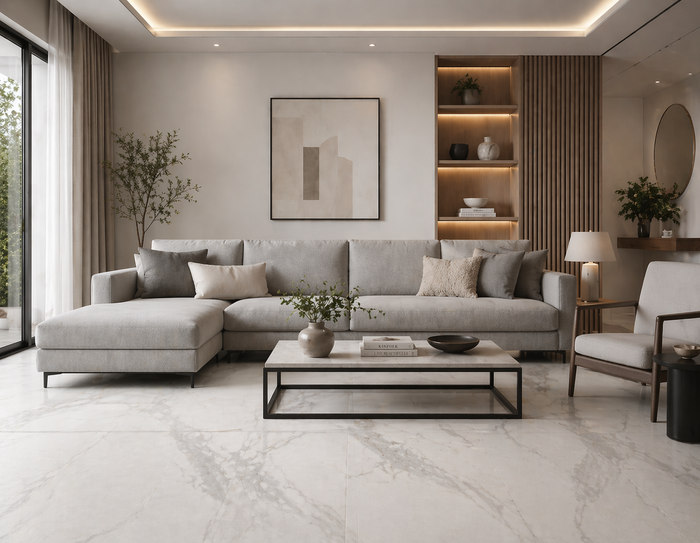 Bianco Oro 24x24" Porcelain Floor Tile