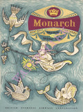 BOAC Monarch Service Menu & Wine List 1950s Menu Art