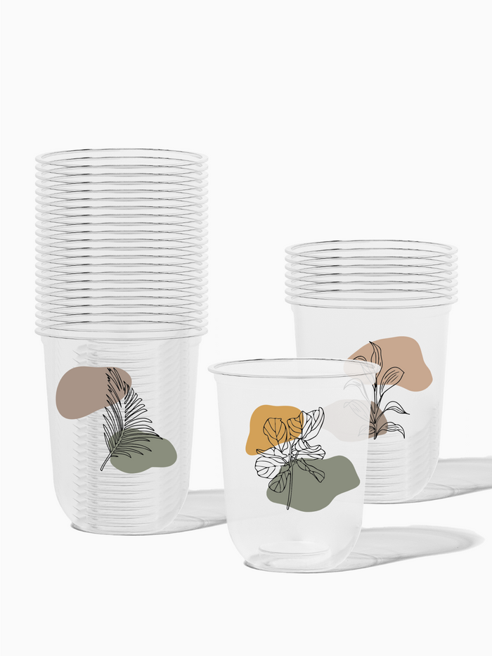 Botanical Linework - NATURAL 16oz Arc