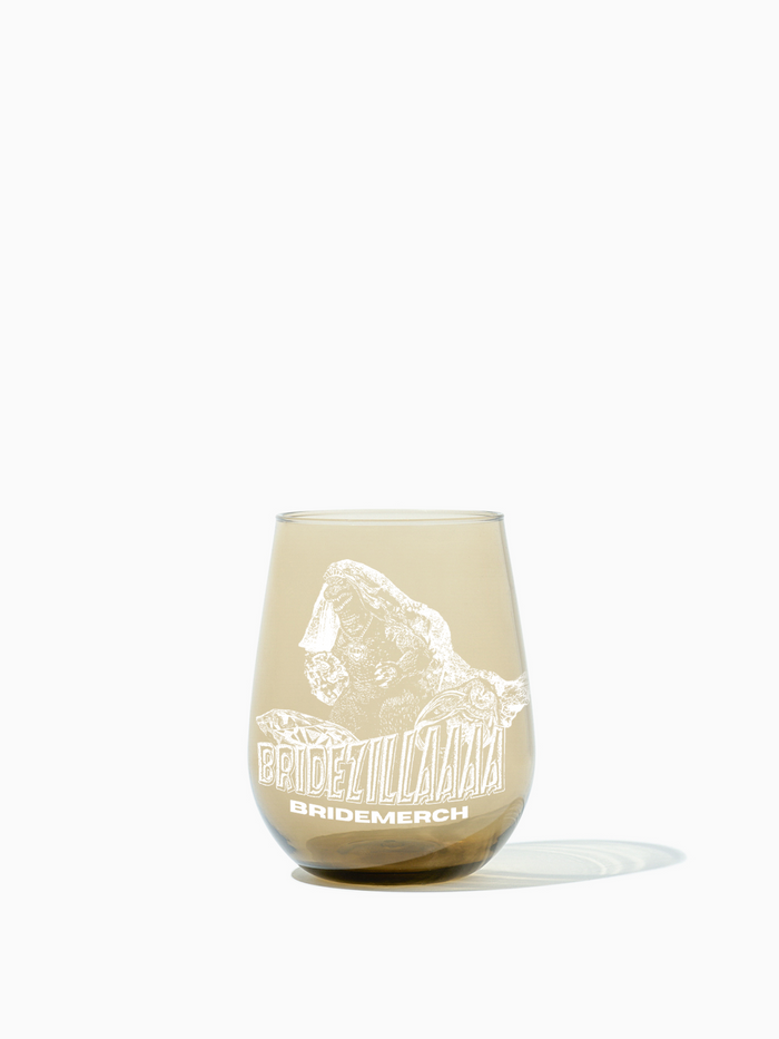 Bridezilla - Tossware × BRIDEMERCH - RESERVE 16oz Stemless Wine Color Series Tritan™ Copolyester Glass Mixed Set - White