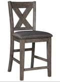 Caitbrook Upholstered Counter Height Stool in Gray