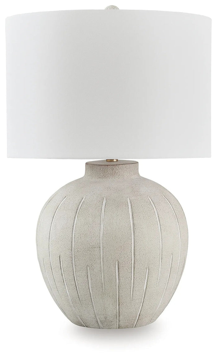 Calbert Table Lamp in Warm Gray