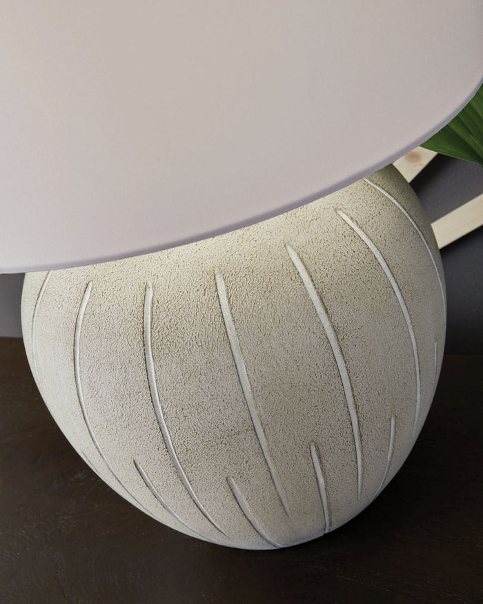 Calbert Table Lamp in Warm Gray