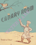 Canary Room, Hotel Last Frontier Las Vegas 1940s Menu Art