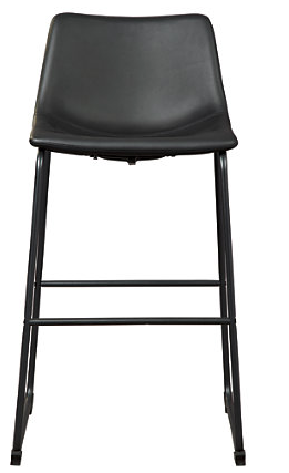 Centiar Upholstered Bar Stool in Black