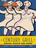 Century Grill, World's Fair Chicago 1934 Menu Art