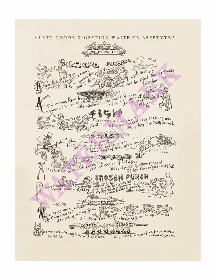 Thanksgiving Dinner Boston 1901