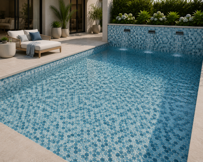 Circle Atai 12"x12" Glass Mosaic