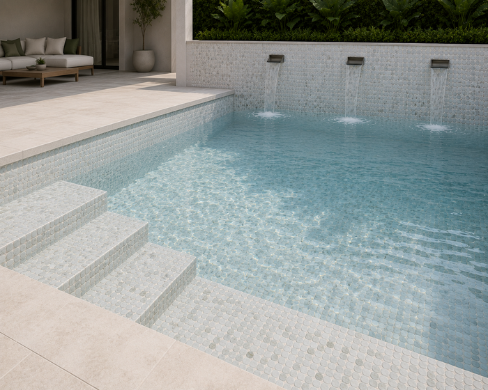 Circle Doga 12"x12" Glass Mosaic