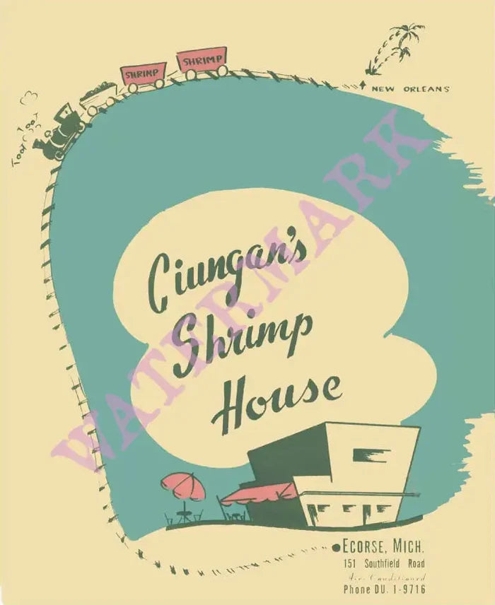 Ciungan's Shrimp House, Ecorse, Michigan 1954