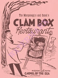 Clam Box, Carmel-by-the-Sea, 1960s/70s Menu Art