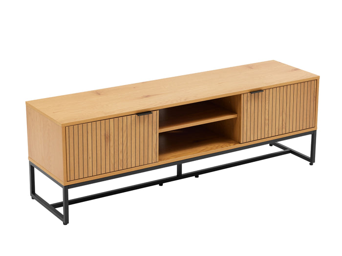 Claro 59" TV Stand in Oak/Black