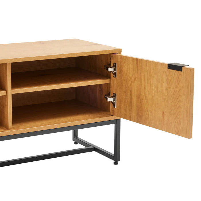 Claro 59" TV Stand in Oak/Black