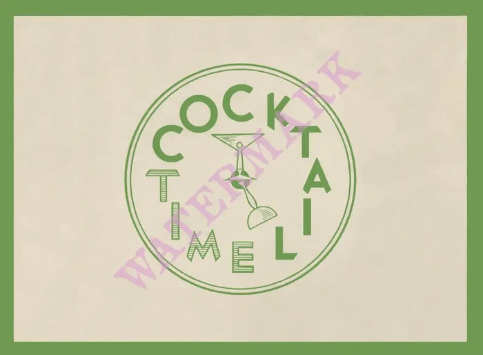 Cocktail Time 1950s Vintage Americana Menus