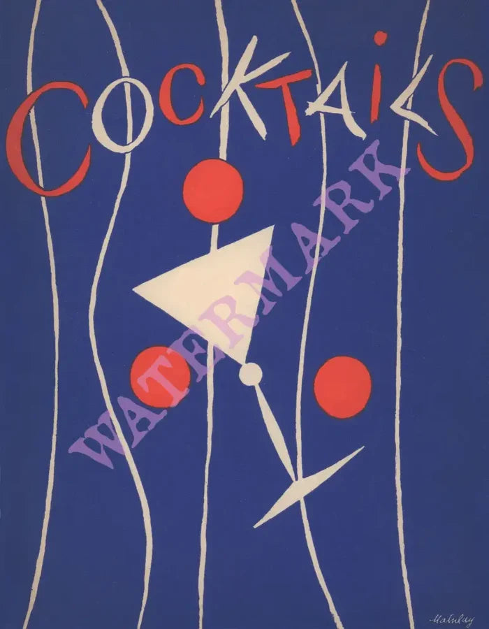 Cocktails, La Guardia Airport 1940 by Laszlo Matulay Mernu Design
