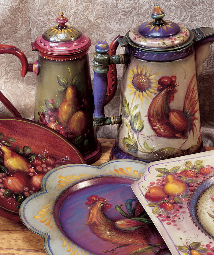 Colonial People, Rooster & Fruit - JP3092