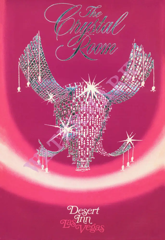 Crystal Room, Desert Inn, Las Vegas, 1970 Menu Art