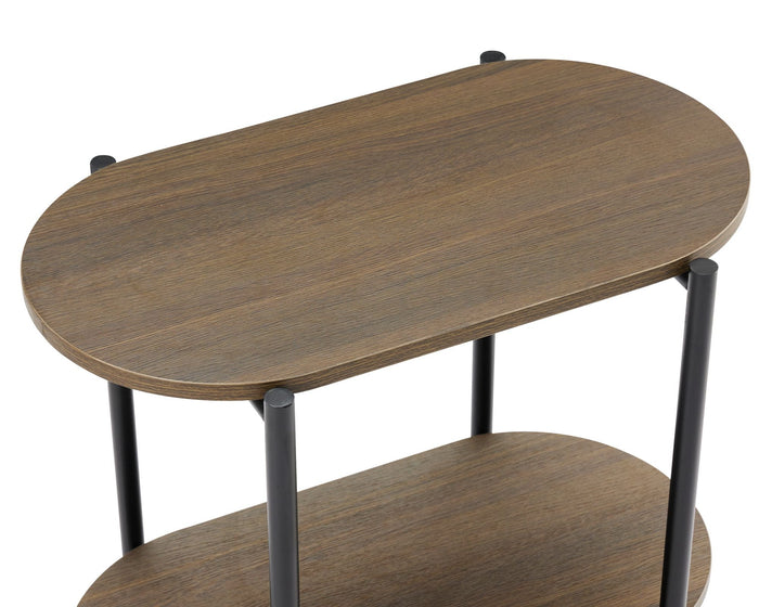 Davia Side Table in Smoked Oak