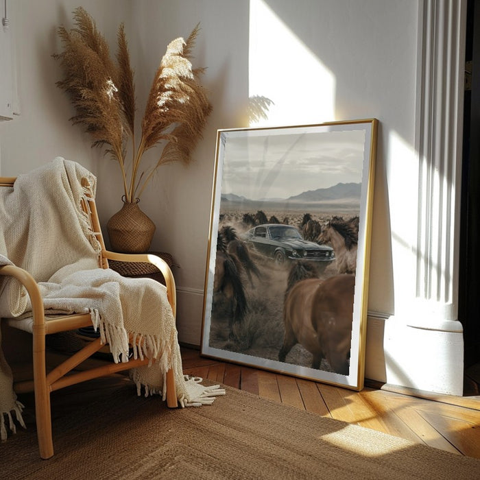 Desert Mustangs — Art Print Vertical #02