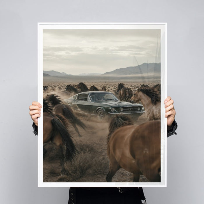 Desert Mustangs — Art Print Vertical #03