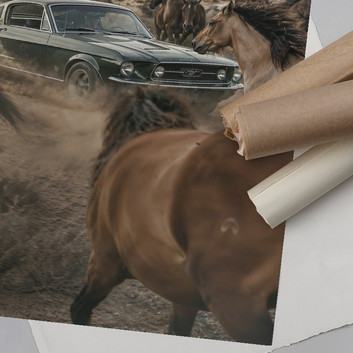 Desert Mustangs — Art Print Vertical #06