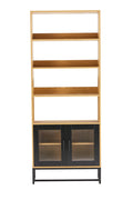 Diana 2 Door Bookshelf in Oak/Black