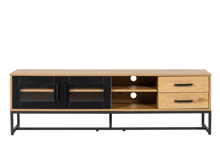 Diana 63" TV Stand in Oak/Black