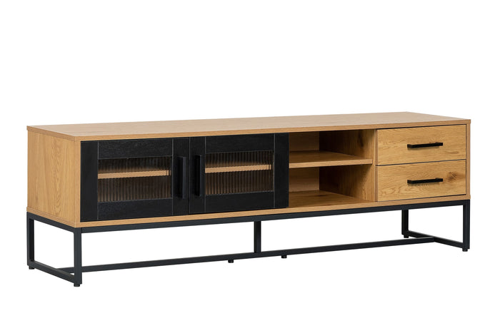 Diana 63" TV Stand in Oak/Black