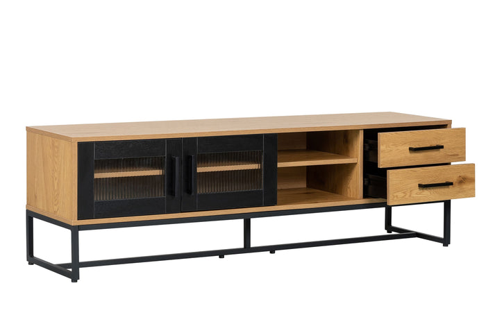 Diana 63" TV Stand in Oak/Black