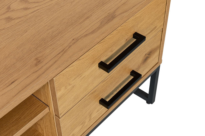 Diana 63" TV Stand in Oak/Black