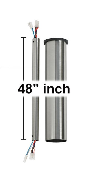 #DRM48 Minimalist Downrod in Brushed Steel
