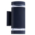 #E-30112B Outdoor 2 Light Wall Light in Black