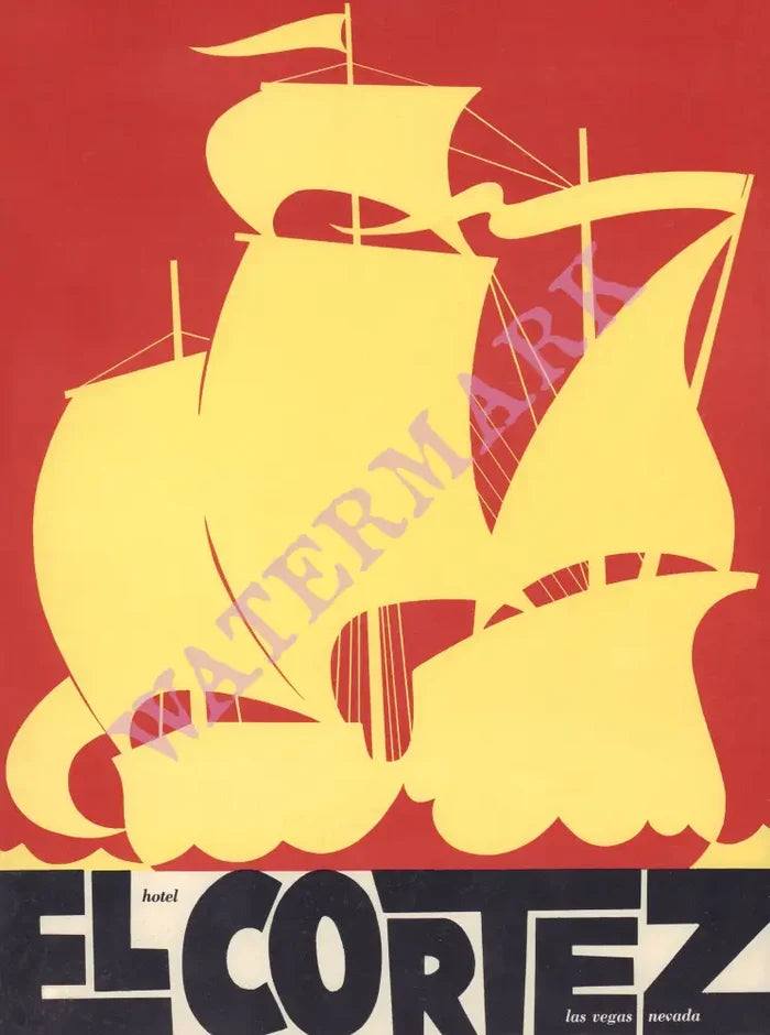El Cortez (Galleon), Las Vegas 1950s Menu Art