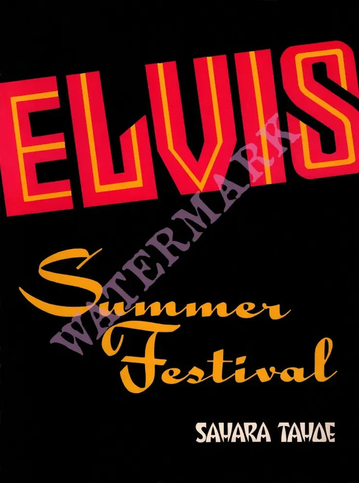 Elvis, Summer Festival Sahara Tahoe 1971 Menu Art