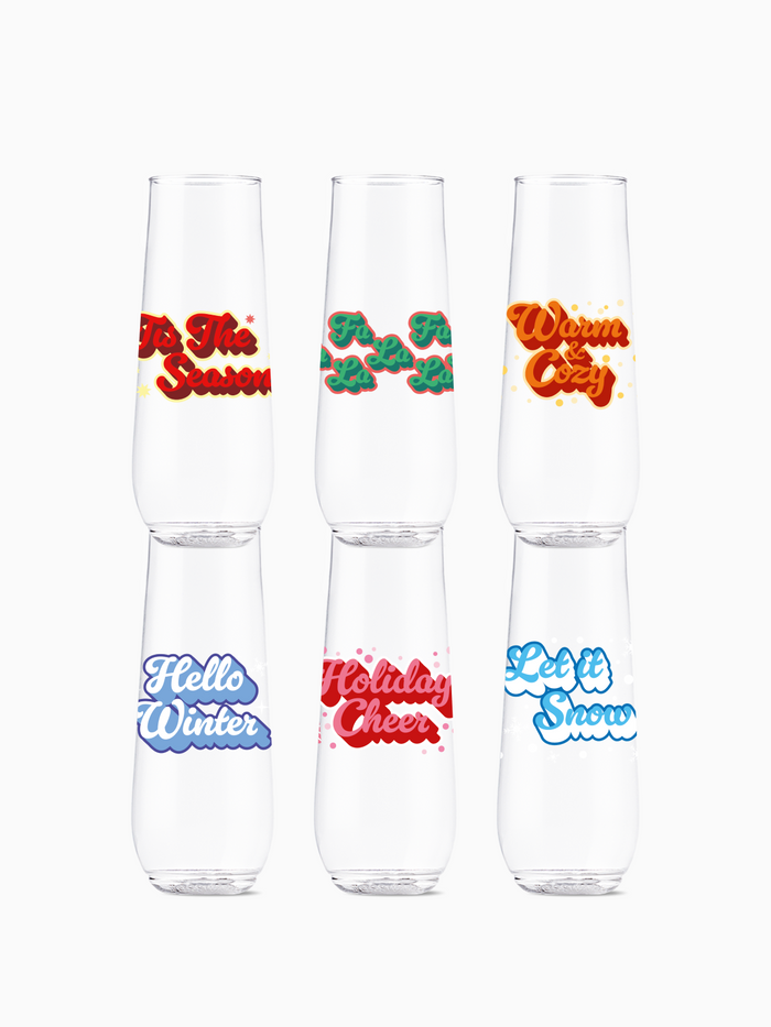 Festive Holiday - POP 9oz Flute