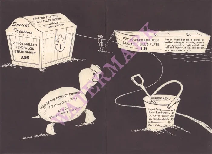 Fish Shanty Children's Menu, Port Washington 1970s