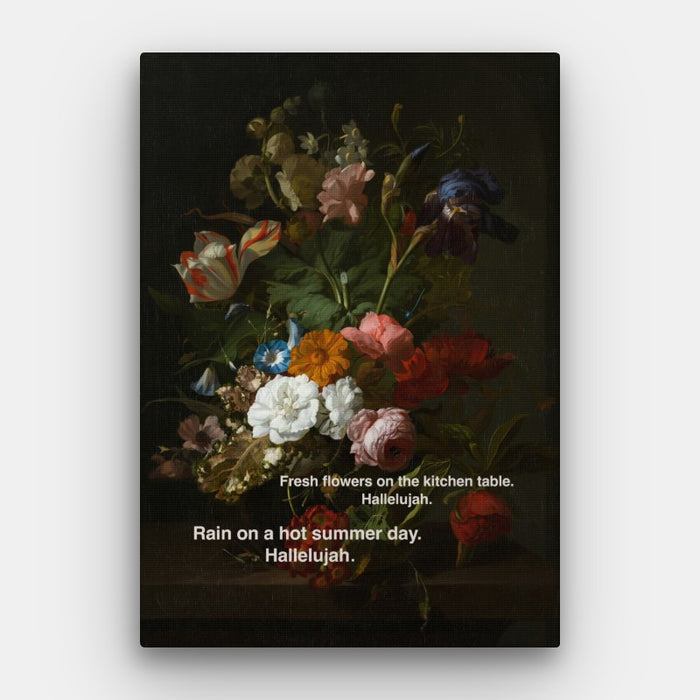 Flowers Hallelujah Canvas — Canvas Vertical #01
