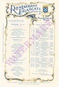Frascati, London, 1913 Vintage Menu