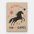 Fun And Games Canvas — Canvas Vertical #01