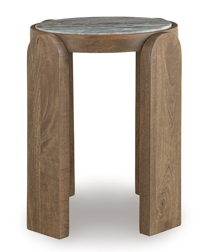 Gavrilley Accent Table in Gray/White/Brown
