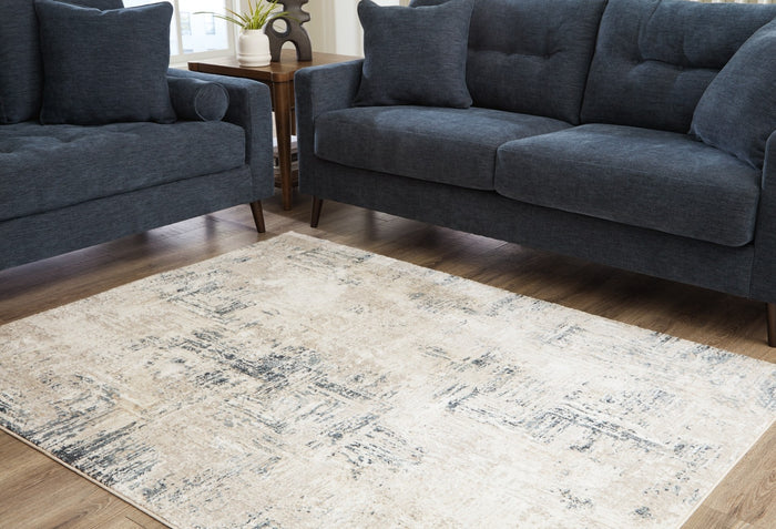 Gentor 5' x 7' Medium Rug in Blue/Ivory