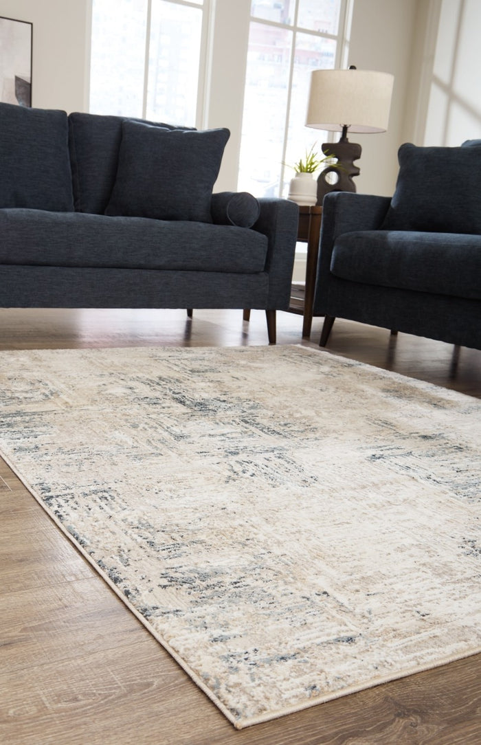 Gentor 5' x 7' Medium Rug in Blue/Ivory
